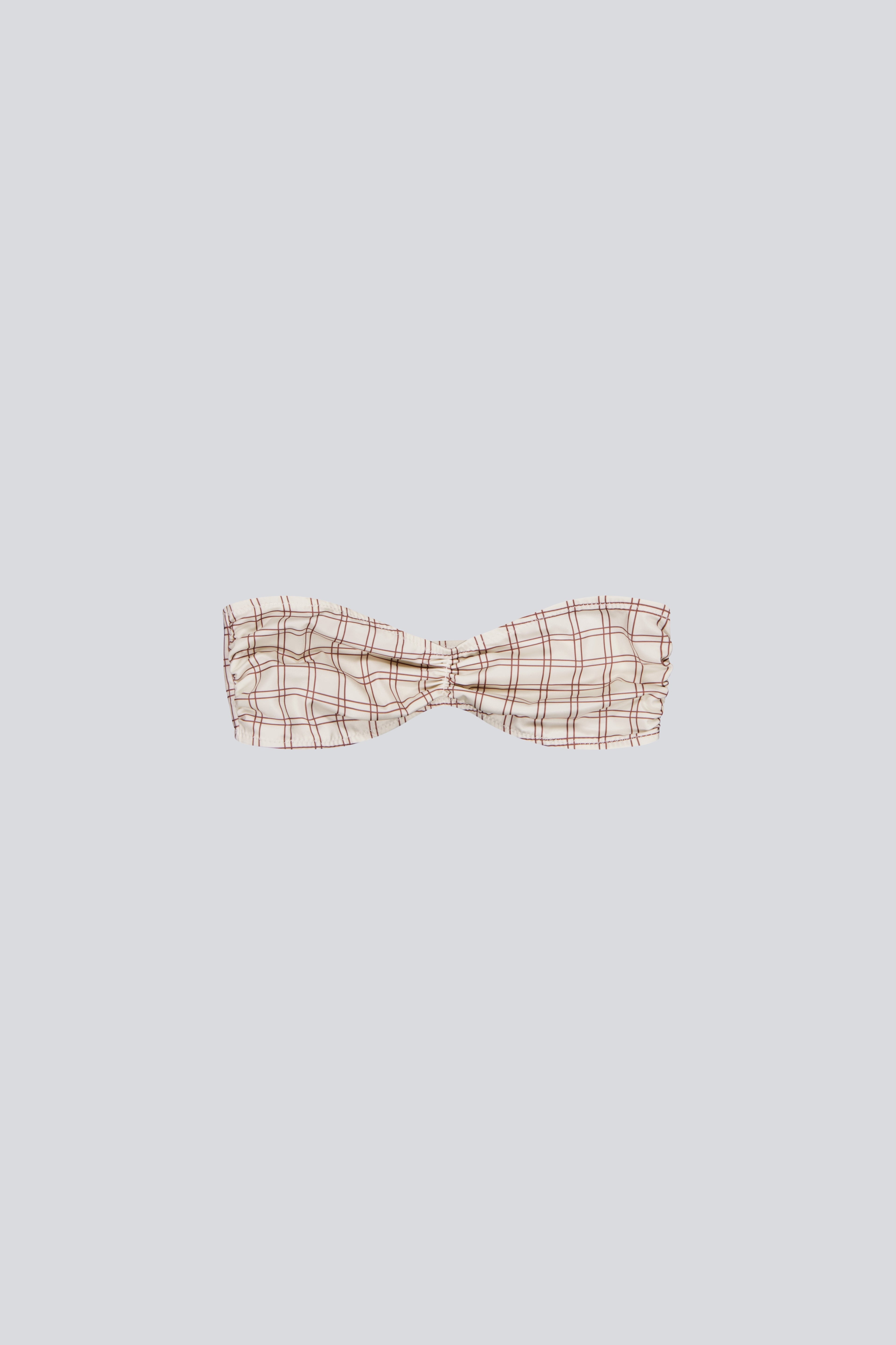 Bandeau Top - Vanilla Plaid