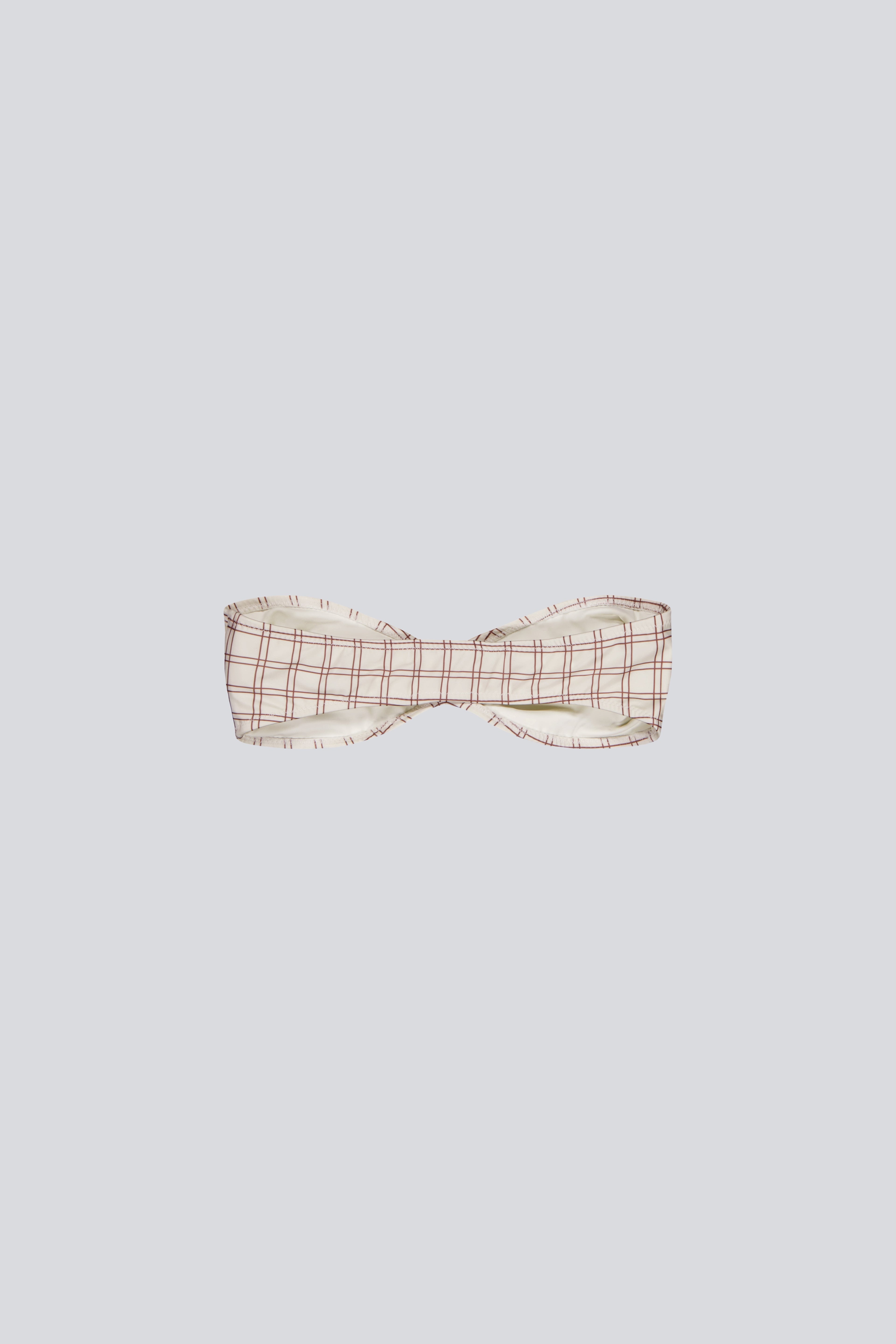 Bandeau Top - Vanilla Plaid