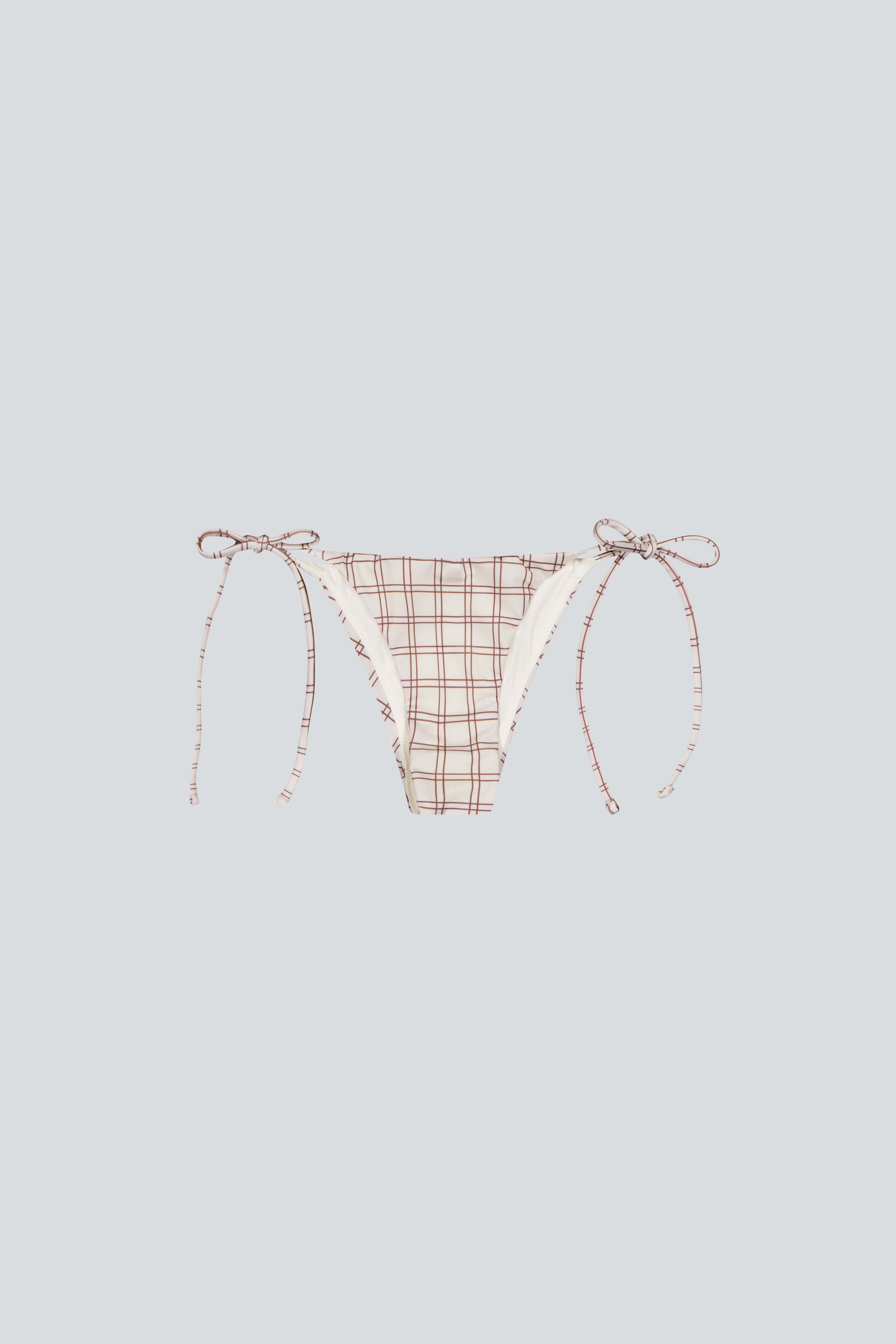 Minimal Tie Bottoms - Vanilla Plaid