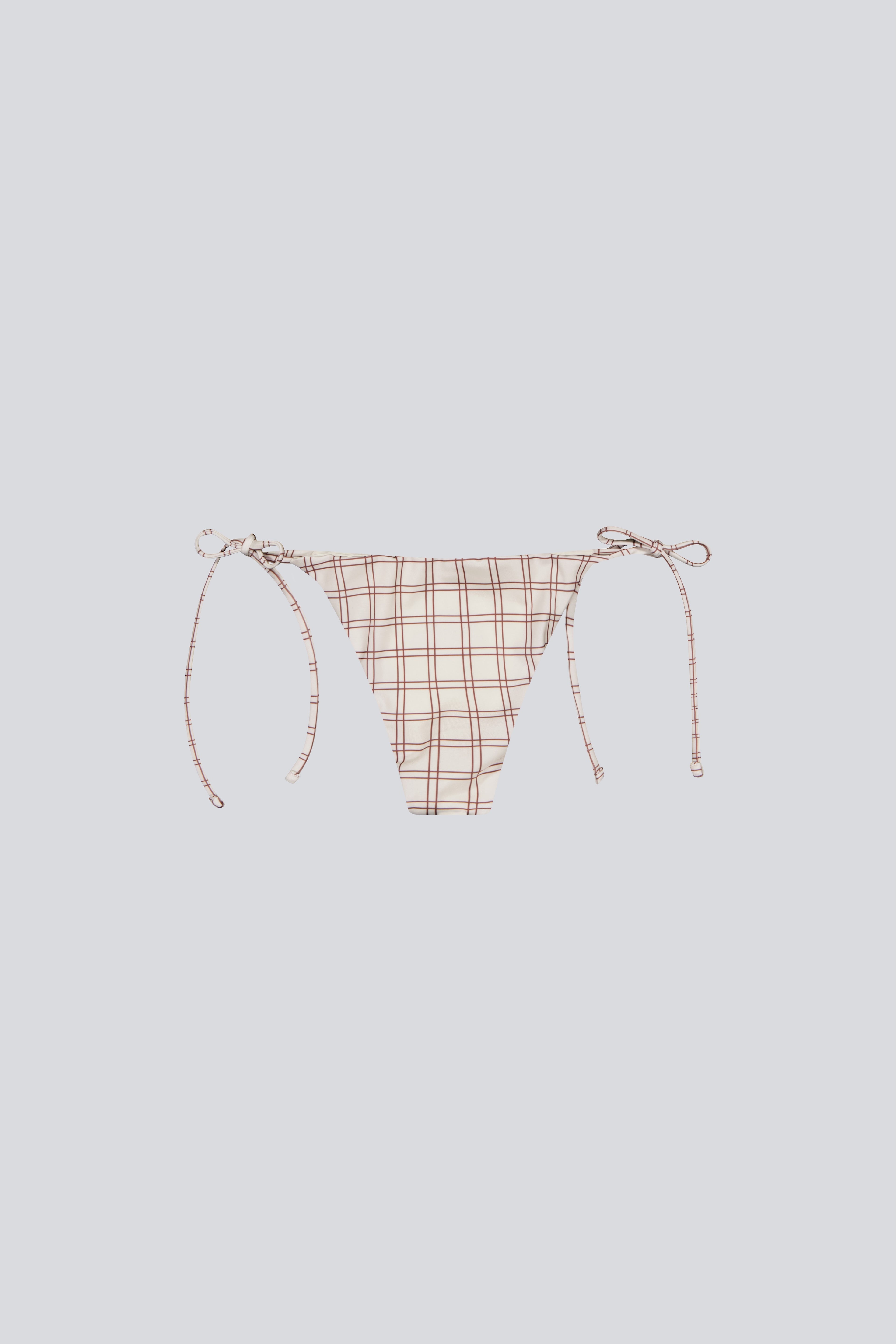 Minimal Tie Bottoms - Vanilla Plaid
