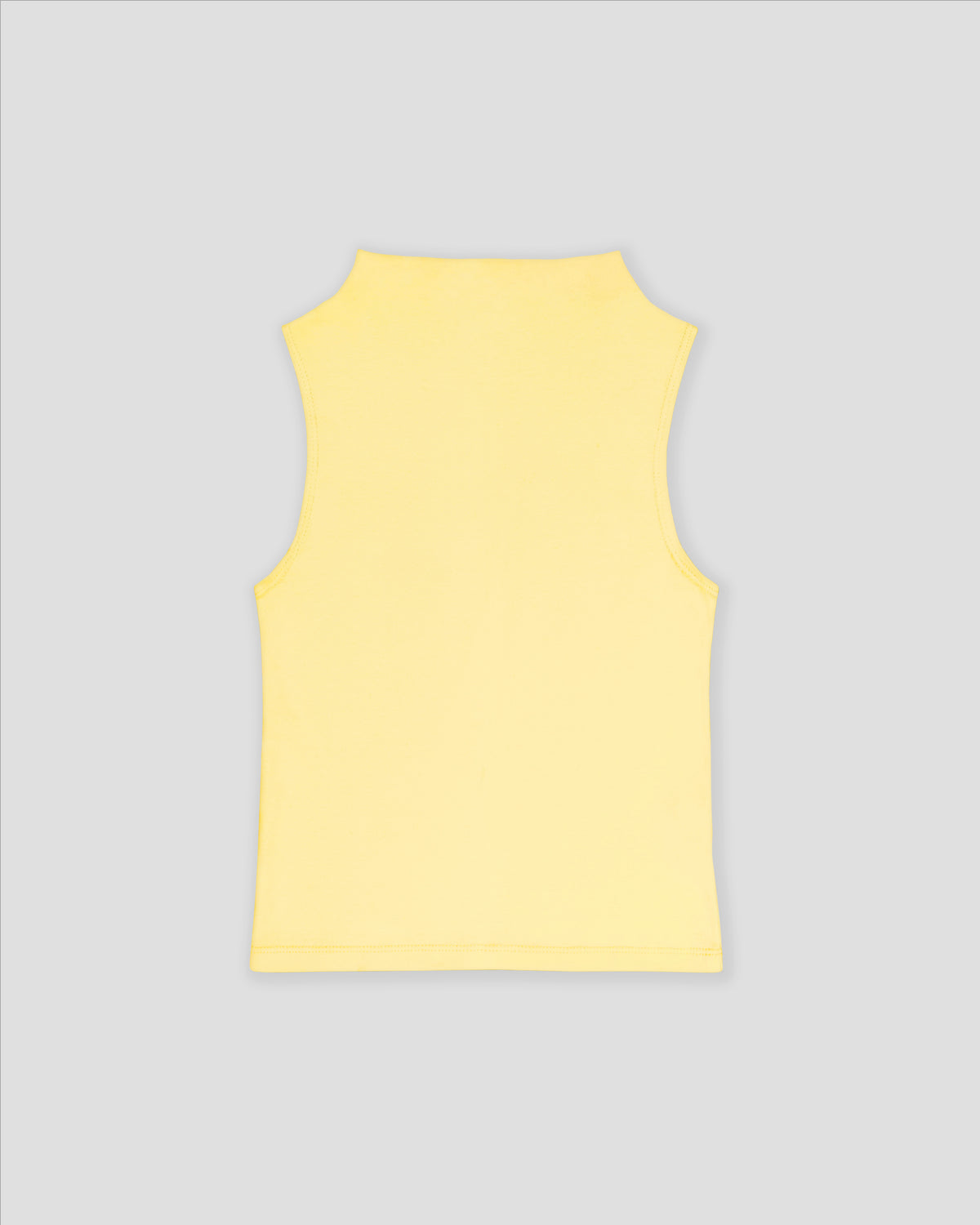 High Neck Cotton Tank - Lemon